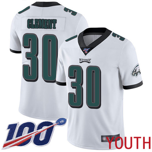 Youth Philadelphia Eagles #30 Corey Clement White Vapor Untouchable NFL Jersey Limited Player Season->youth nfl jersey->Youth Jersey